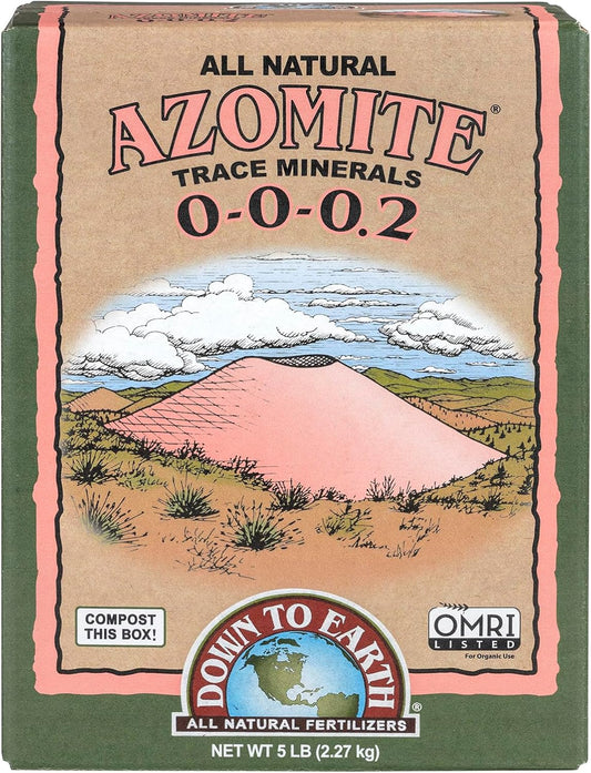 Down to Earth Organic White Azomite Powder for Improving Plant Growth 0-0-0.2, 5 Lb