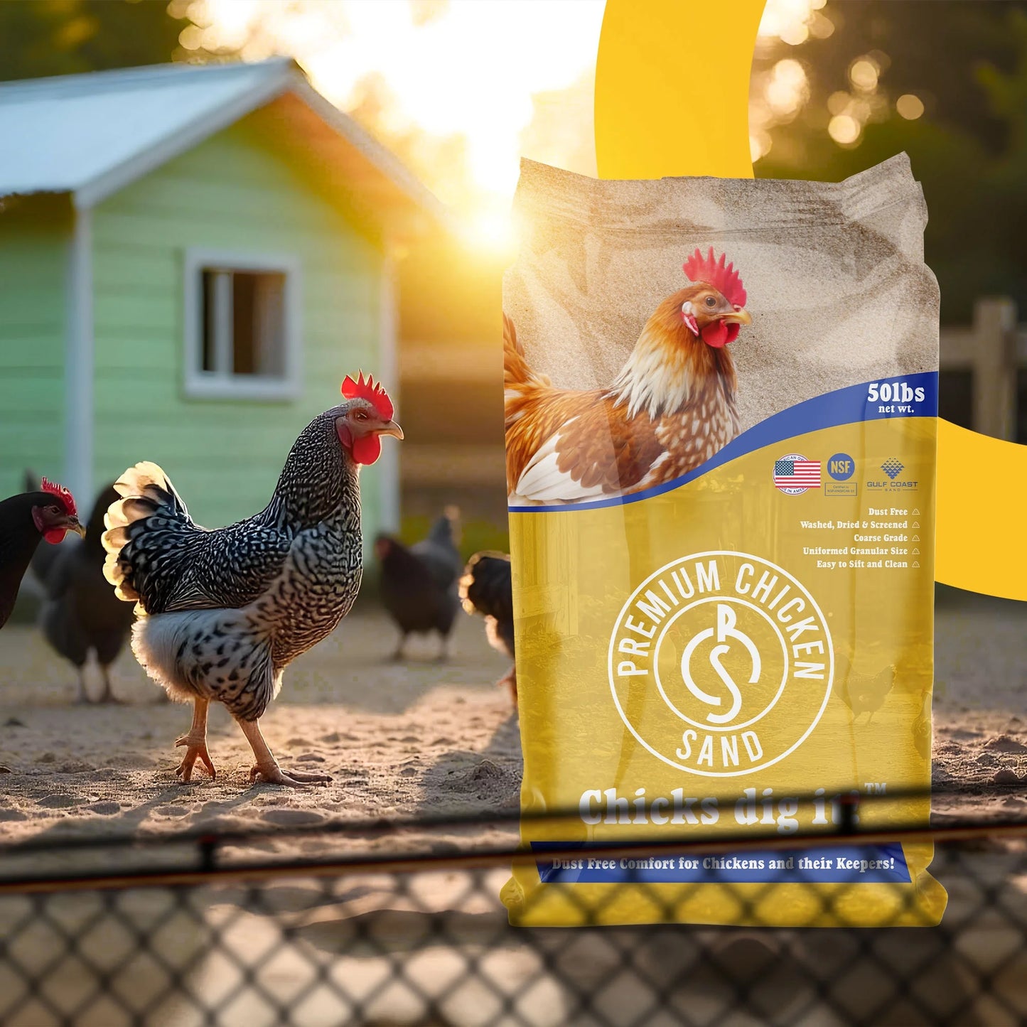 , Odor Eliminating Bedding for Chicken Coops, 50 Lb Bag