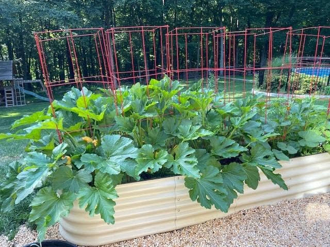 8Ft X 2Ft X 1.4Ft Raised Garden Bed Kit, Large Zinc-Aluminum-Magnesium Stainless Steel Metal Planter Box, for Planting Outdoor Plants Vegetables, White