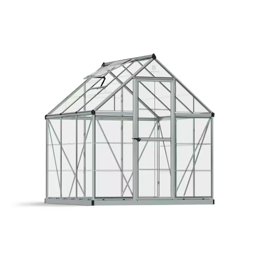 Harmony 6 Ft. X 6 Ft. Silver/Clear DIY Greenhouse Kit