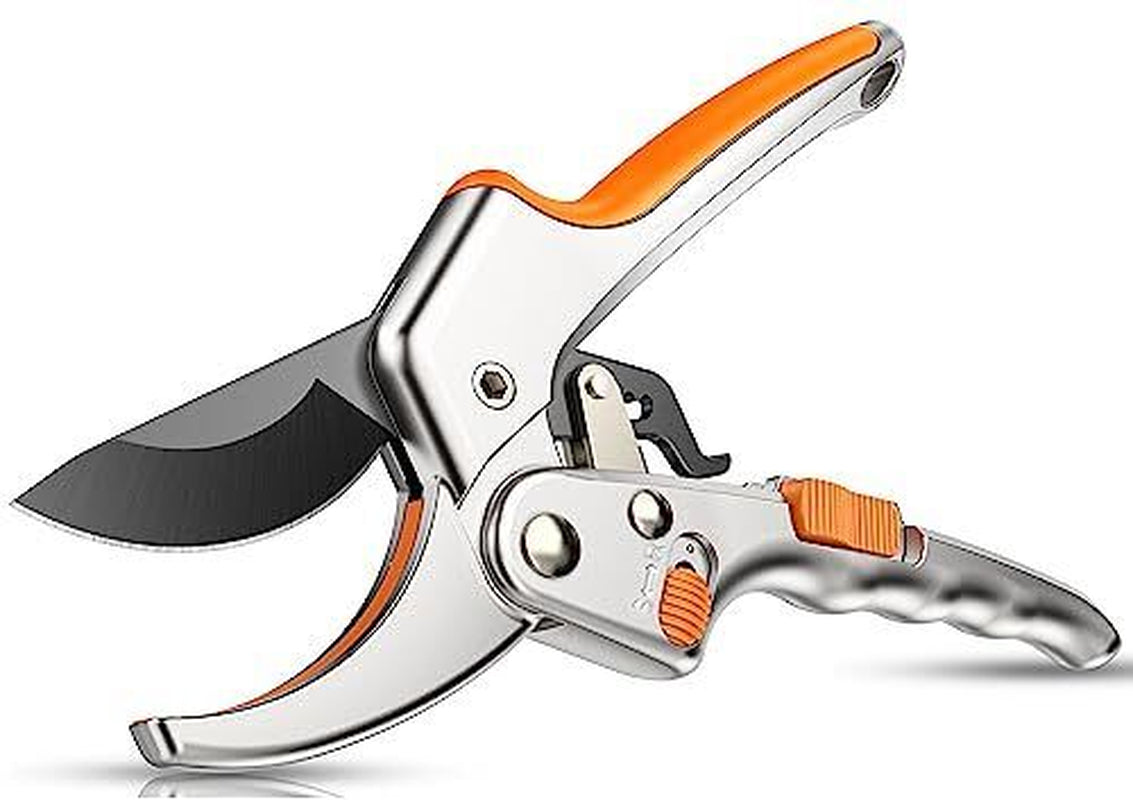 Garden Ratchet Pruning Shears Tree Trimmer Hand Pruner Shears for Branch Flowers