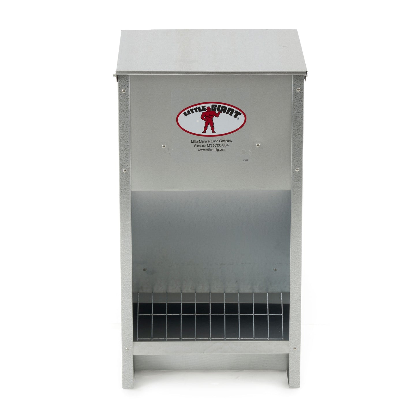 25 Lb Large High Capacity Galvanized Steel Poultry Feeder