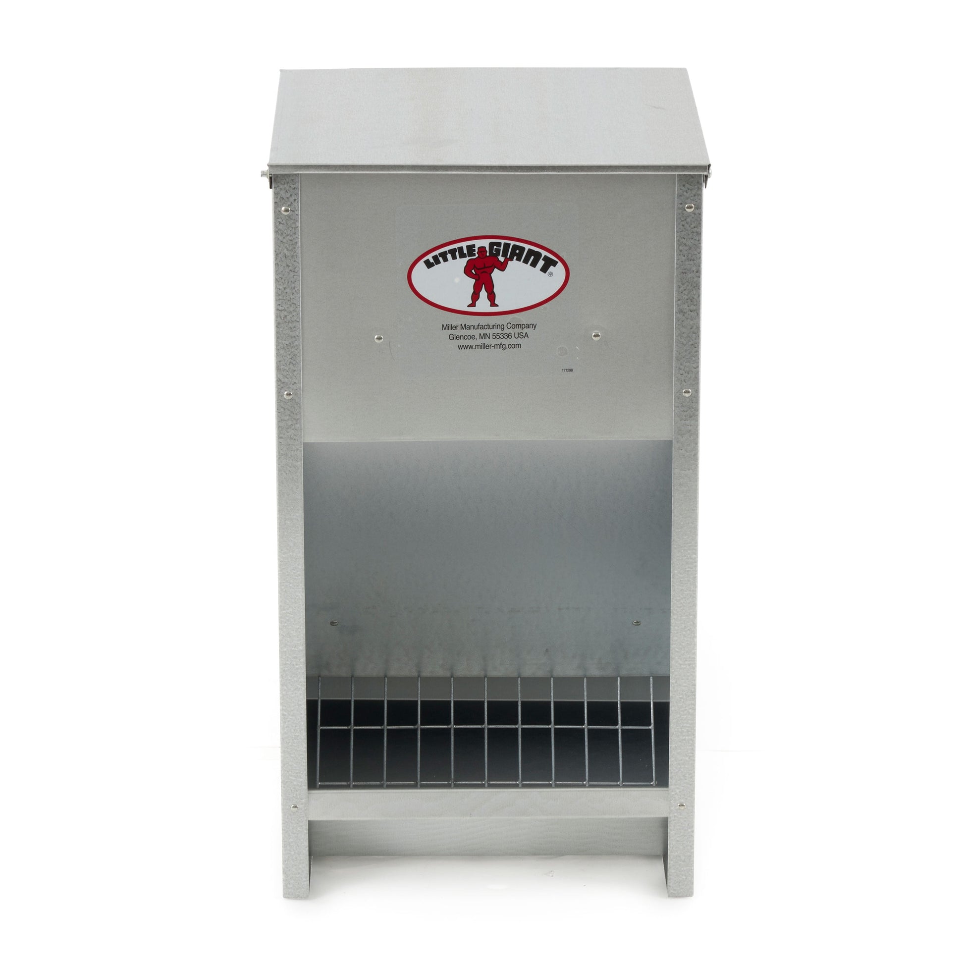 25 Lb Large High Capacity Galvanized Steel Poultry Feeder