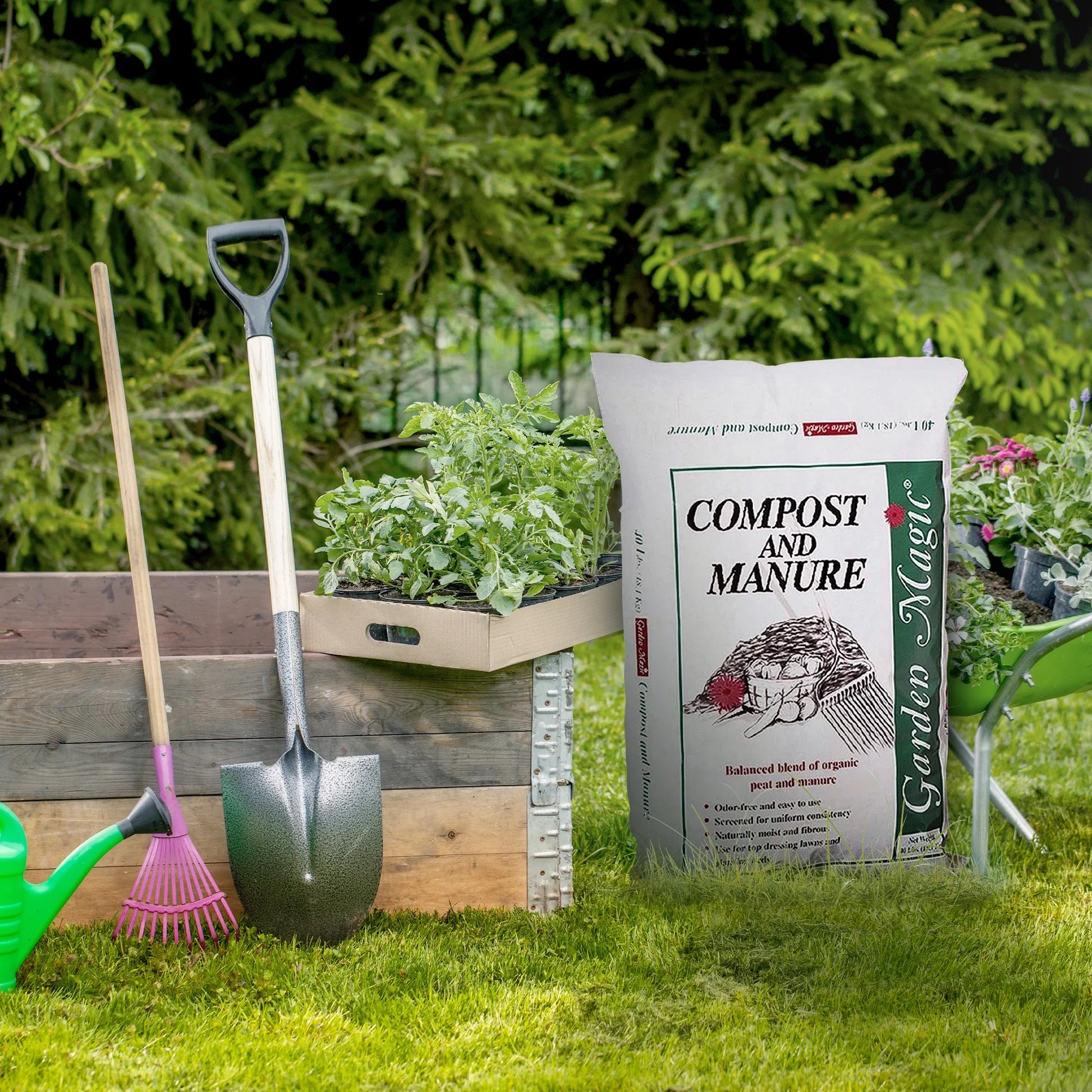 5240 Outdoor Garden Compost and Manure Blend, 40 Pound Bag
