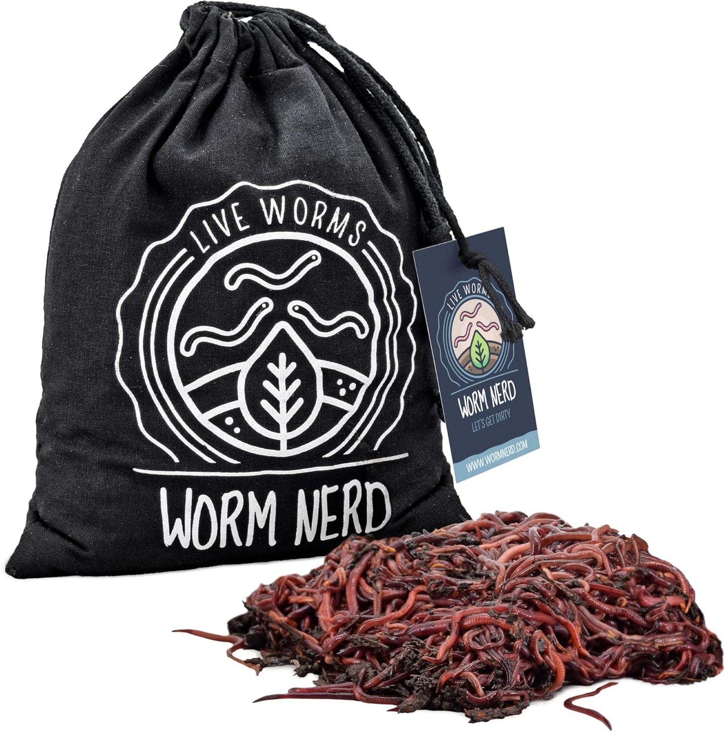Composting Worms – Live Red Wriggler Compost Worms Mix – Sustainable Compost Worms Live for Organic Materials - Worm Composting Set for Better Soil Structure 100 Worms *CANNOT SHIP to HAWAII