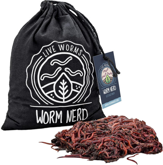 Composting Worms – Live Red Wriggler Compost Worms Mix – Sustainable Compost Worms Live for Organic Materials - Worm Composting Set for Better Soil Structure 100 Worms *CANNOT SHIP to HAWAII