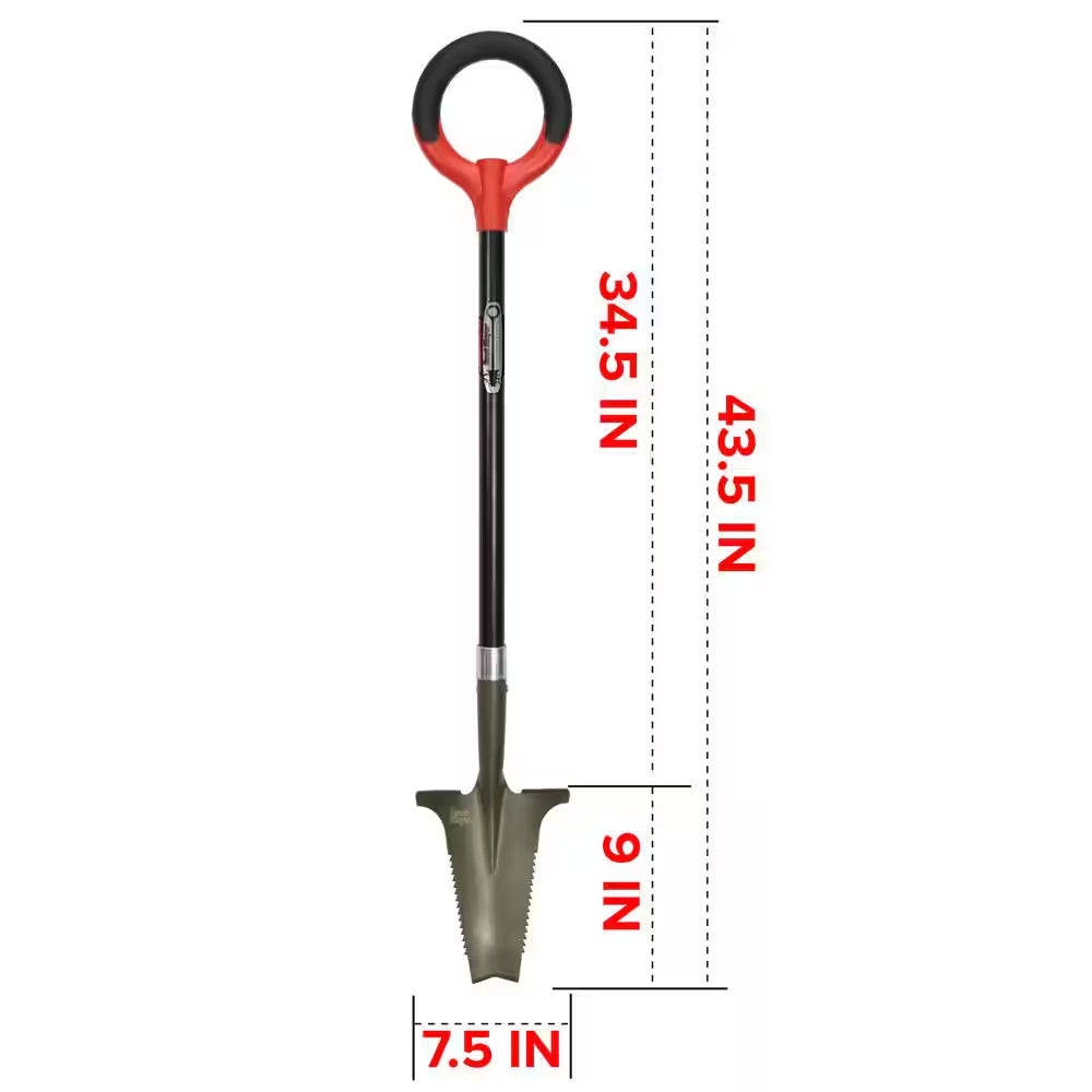 44 In., 34.75 In. Handle Root Slayer Carbon Steel Perennial Shovel