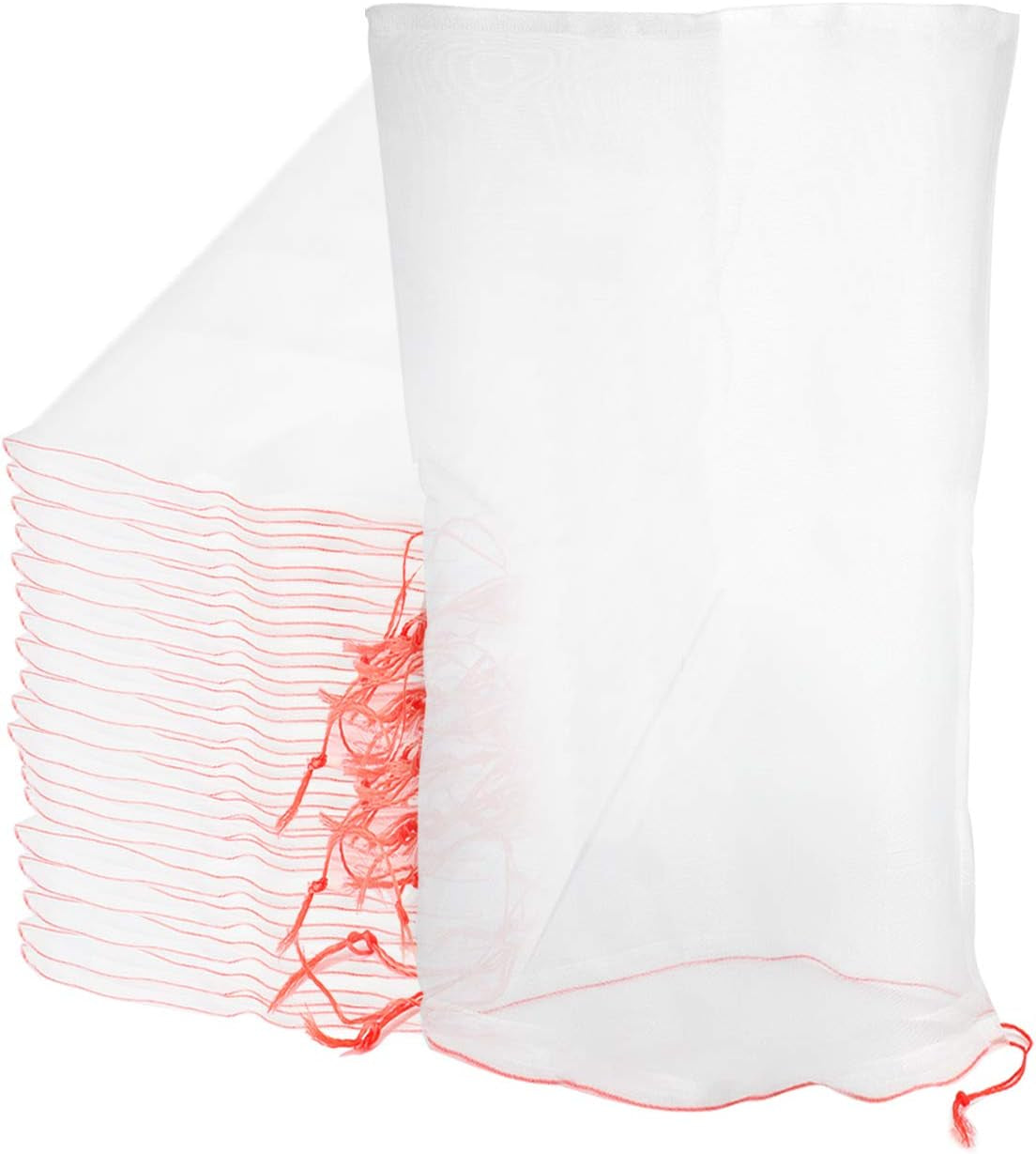 Garden Bug Netting Bags,  20PCS 29 X 21 Inch Insect Bird Barrier Netting Mesh with Drawstring, Fruit Protection Wraps Plant Covers to Protect Bananas, Watermelon, Spaghetti Squash