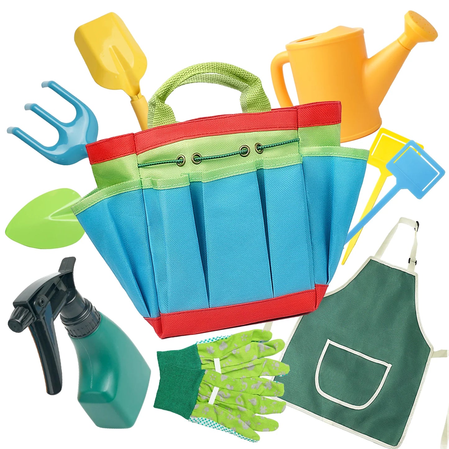 Metal and Wood Play Gardening Tools Set for Kids