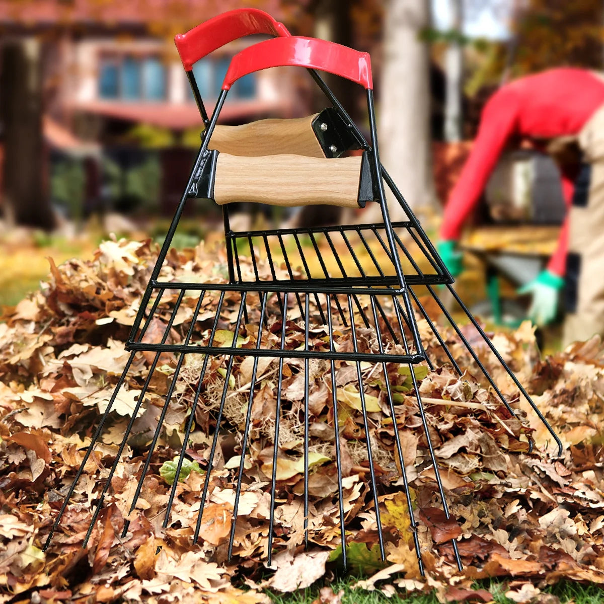 Leaf Scoops Steel, Leaf Claws Hand Rakes for Picking up Leaves, Garden Large Leaf Grabber
