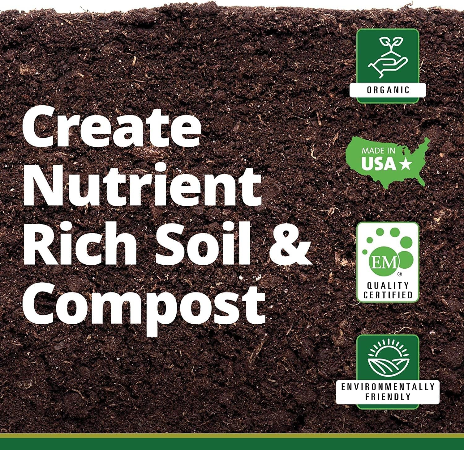EM Premium Bokashi Bran, Compost Accelerator, Rice Bran Mix, Odor Eliminator, Formulated by Dr. Higa (Bokashi Inventor), Bokashi Compost Starter for Kitchen Compost Bin & Soil (2 Lb)