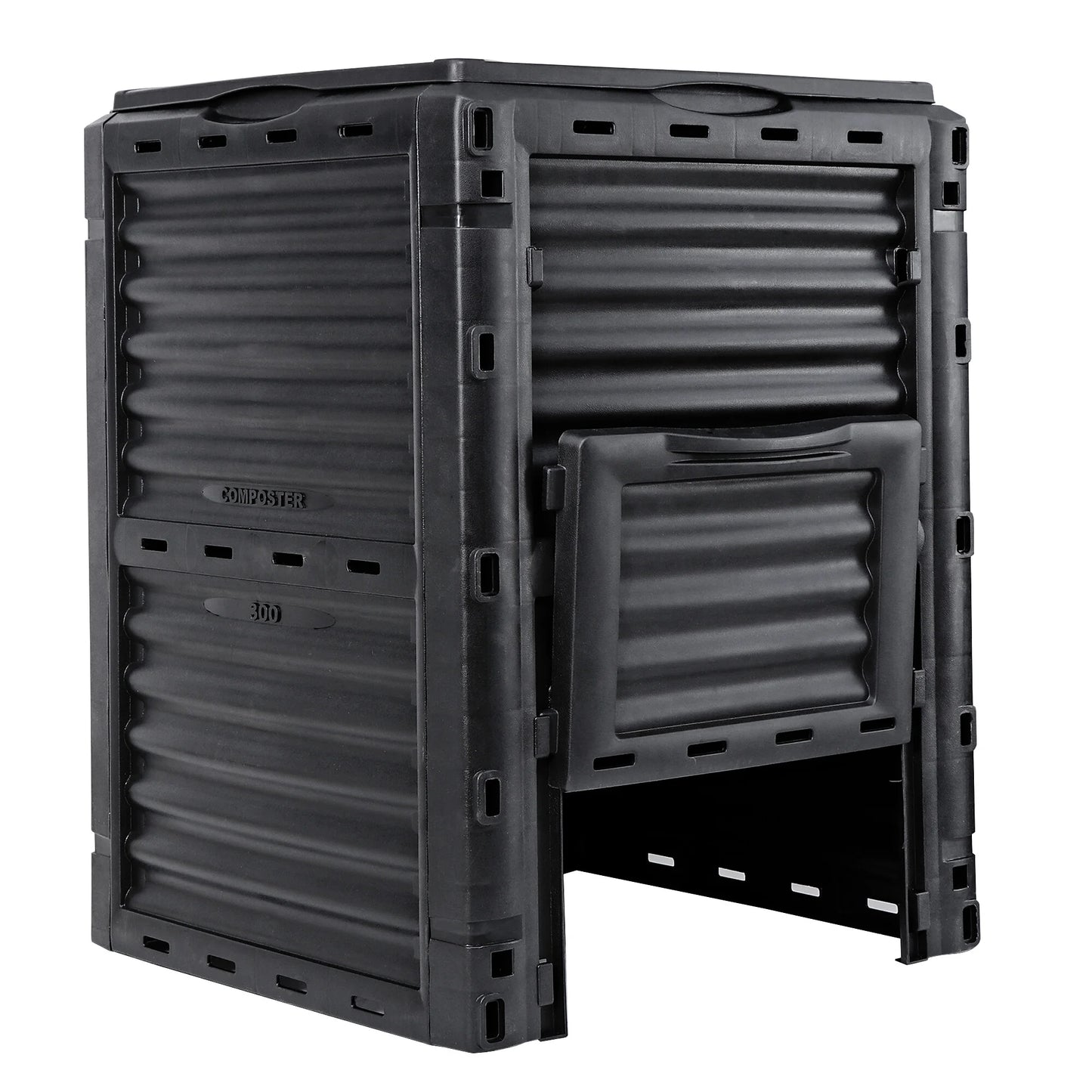 Composter Bin 80Gal (300L) Large Composting Tumbler Outdoor, Bpa-Free, Black
