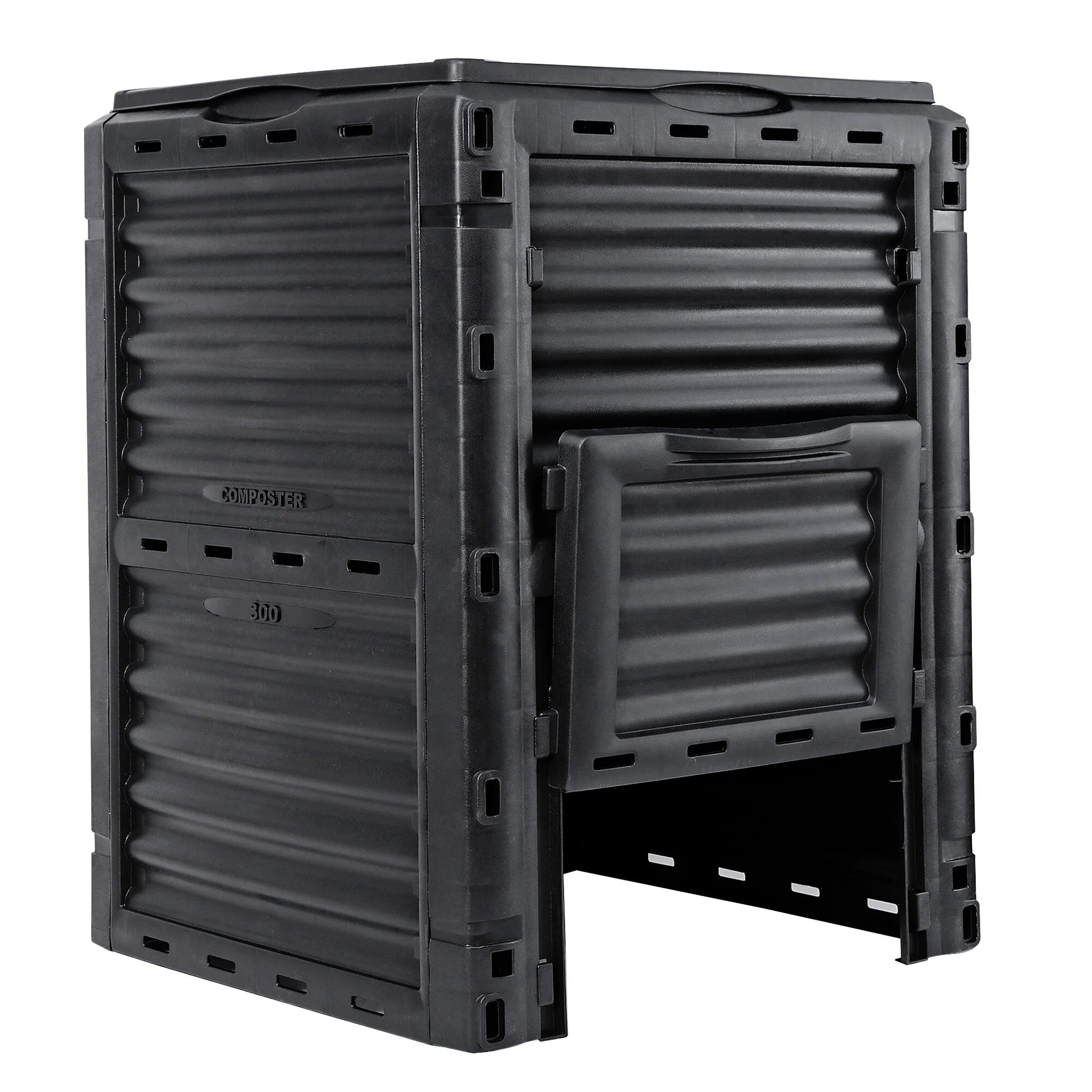 Composter Bin 80Gal (300L) Large Composting Tumbler Outdoor, Bpa-Free, Black