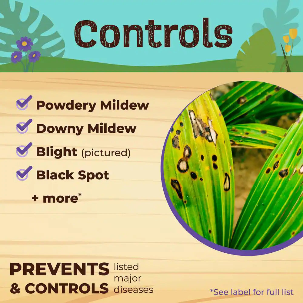 Captain Jack'S Copper Fungicide, 32 Oz. Ready-To-Use Spray for Organic Gardening, Controls Common Diseases