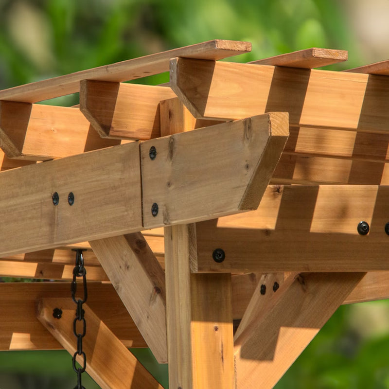 Callahan 2 -Person Brown Cedar Outdoor Swing