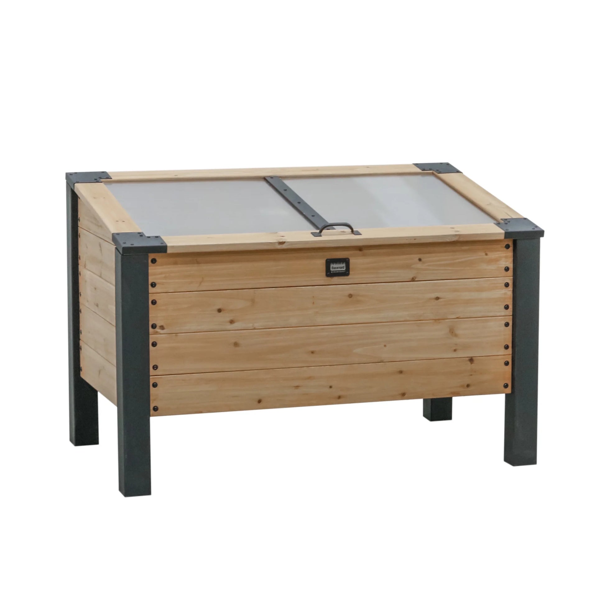 Aggie 4X2' Cedar Wood Cold Frame Mini Greenhouse, Polycarbonate Lid