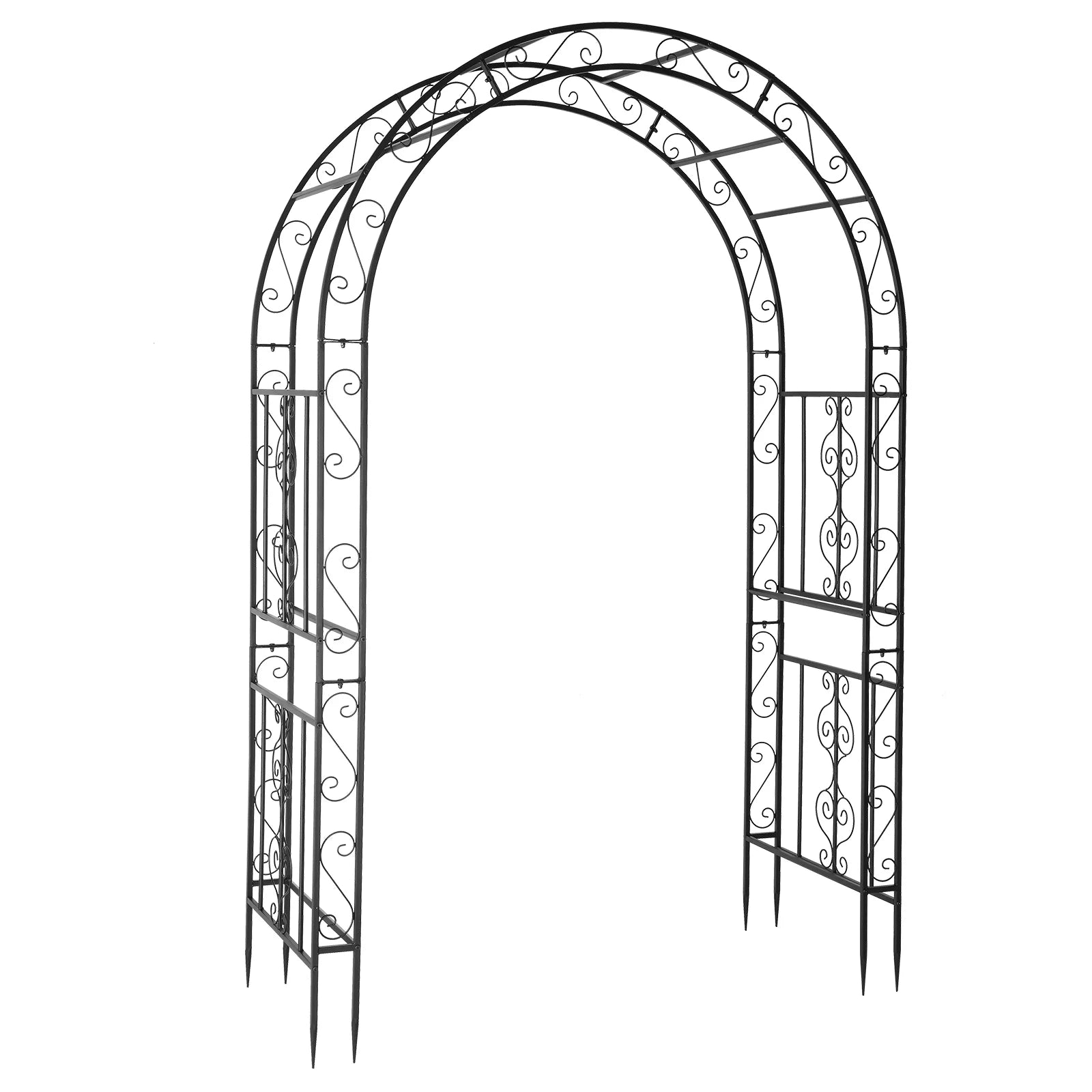 Metal Garden Arch 7Ft Garden Trellis Arch Arbor for Climbing Plant Outdoor Wedding