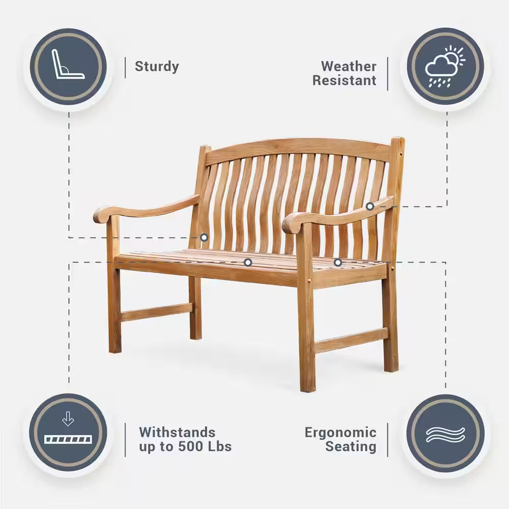 Colton Teak Wood Outdoor Bench