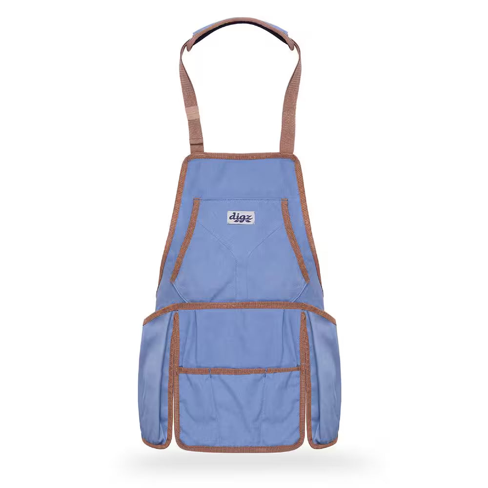 Women'S 1-Size Country Blue Canvas Gardening Bib Apron