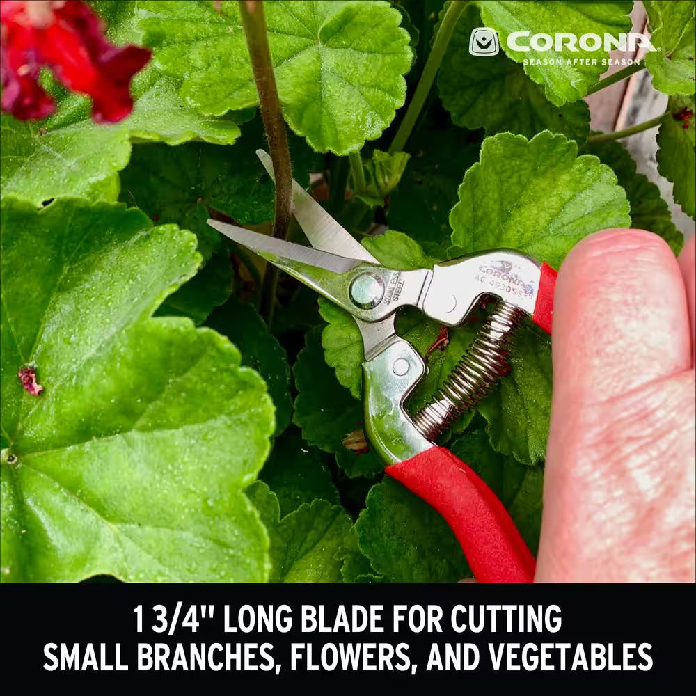 1.75 In. Pruning Shear Forged Steel Blade with Cushioned Non-Slip Grip Thinning Snip