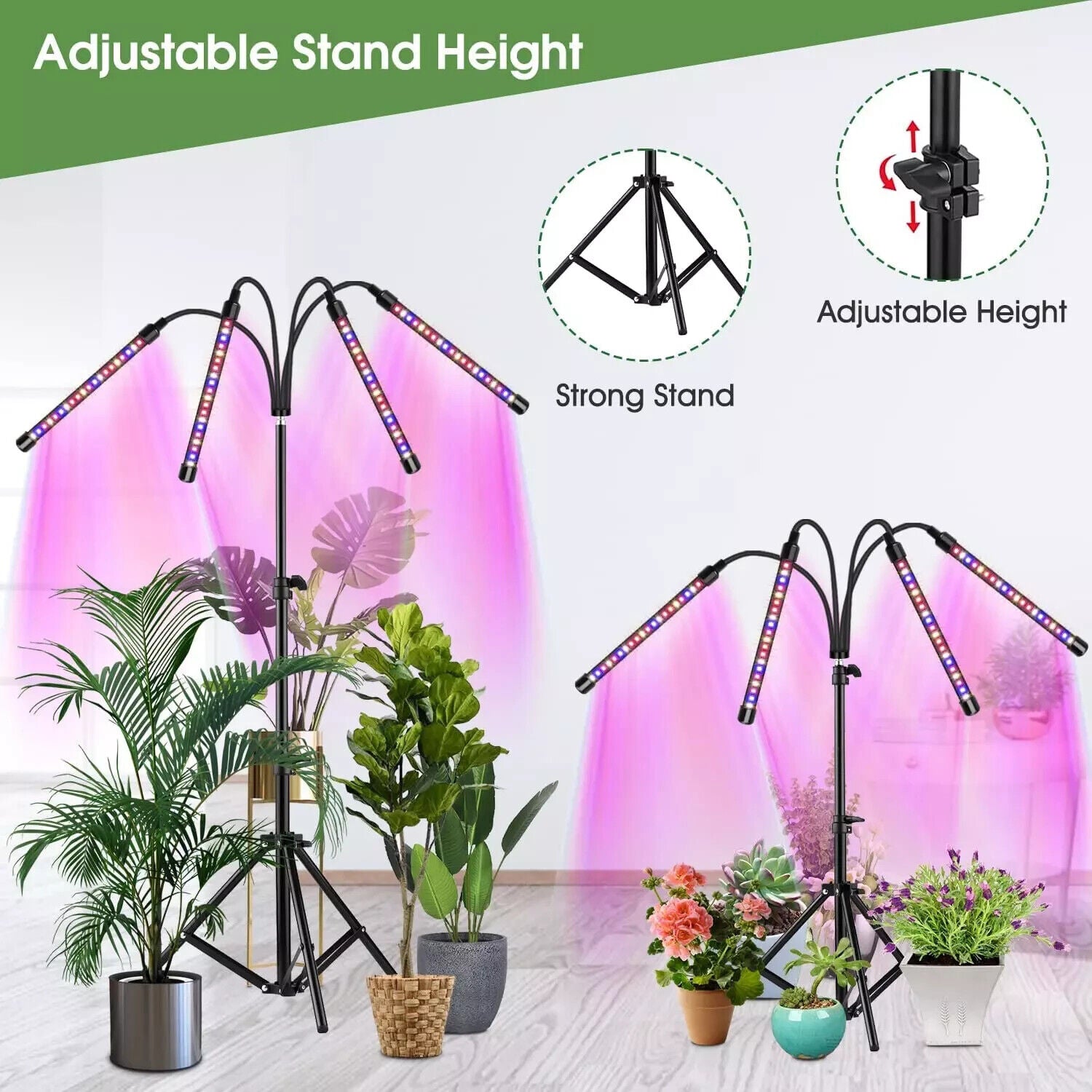 Remote Control 4 Heads LED Grow Light Plant Growing Lamp Light for Indoor Plants