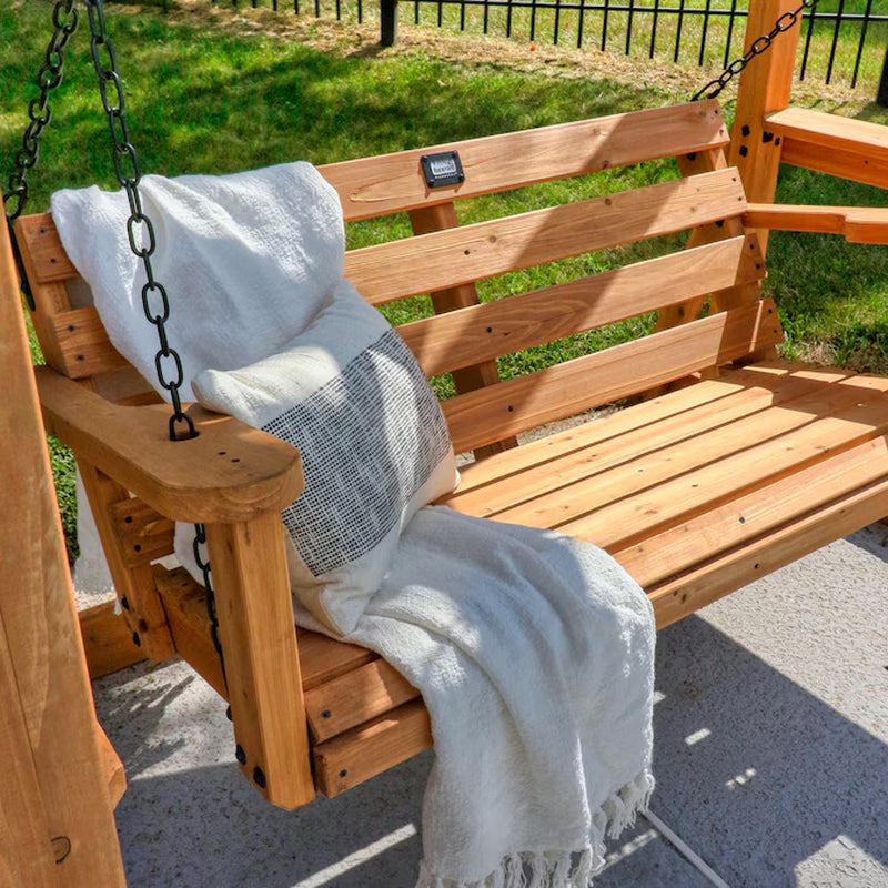 Callahan 2 -Person Brown Cedar Outdoor Swing