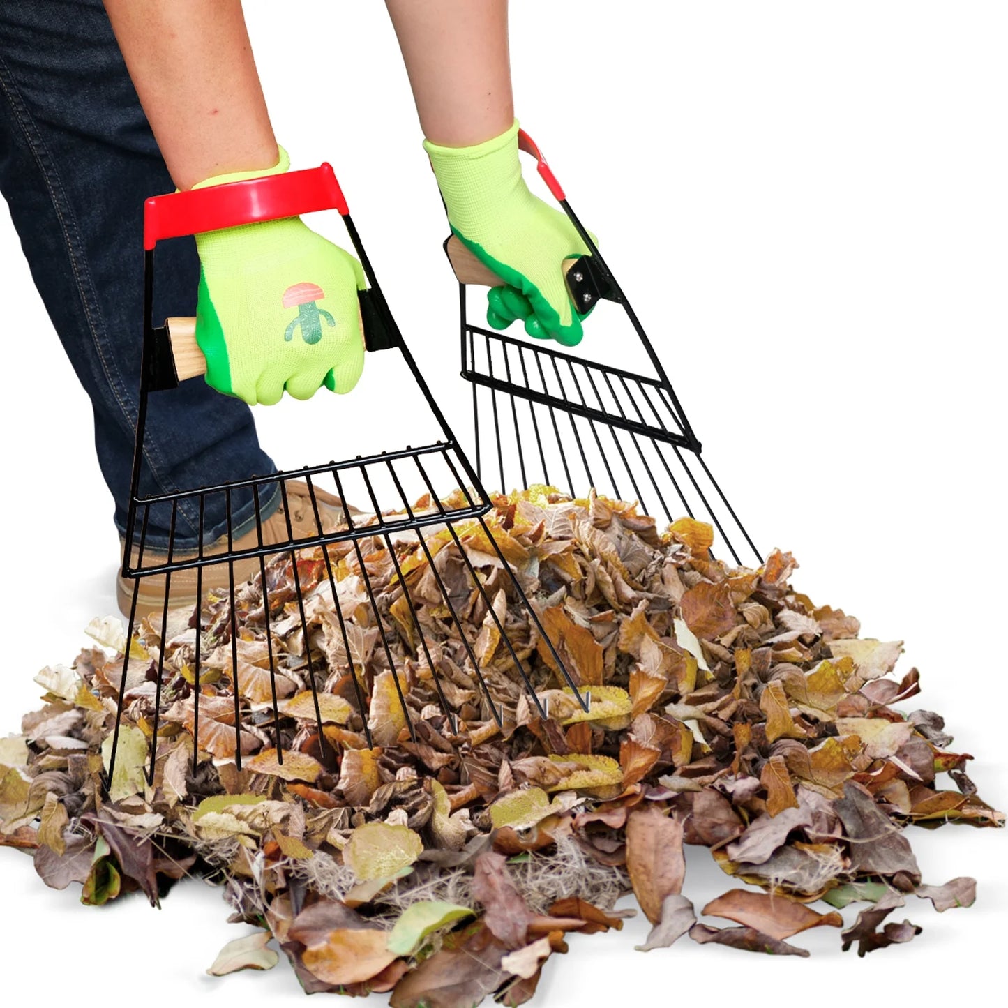 Leaf Scoops Steel, Leaf Claws Hand Rakes for Picking up Leaves, Garden Large Leaf Grabber