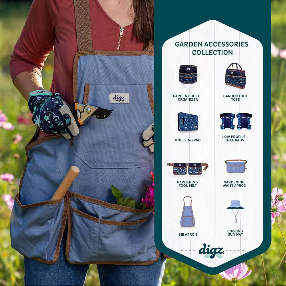 Women'S 1-Size Country Blue Canvas Gardening Bib Apron