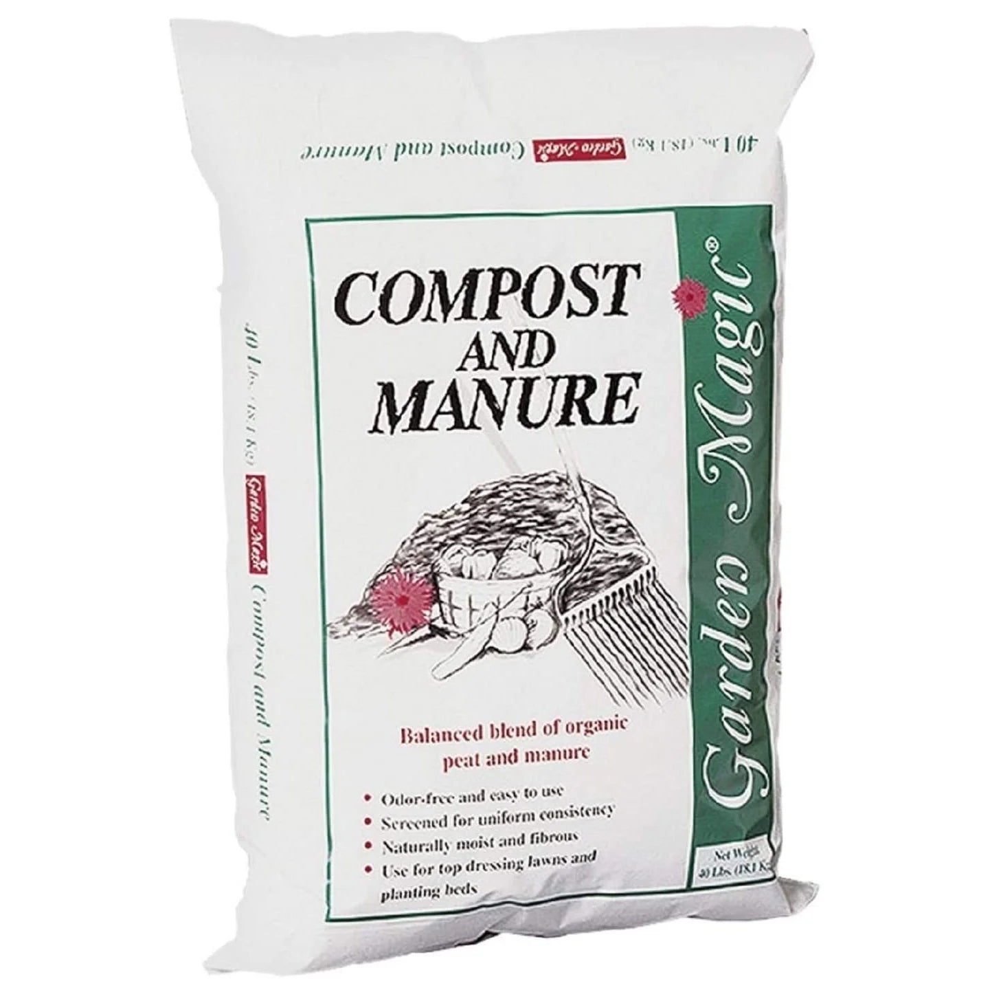 5240 Garden Compost and Manure Blend, 40 Pound Bag (6 Pack)