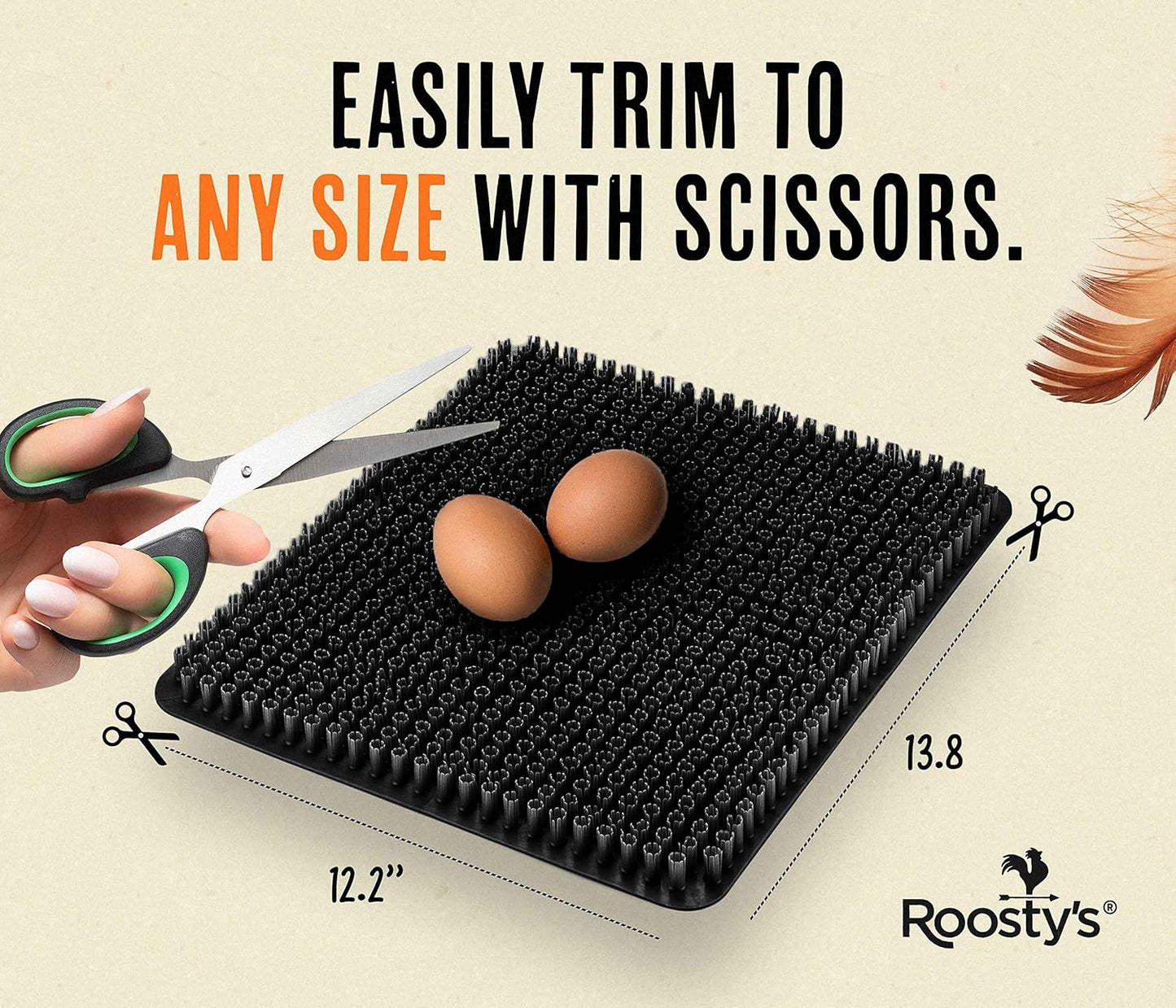 Chicken Nesting Pads X6 | Easy Washable Nesting Pads Hens | Raising Poultry Ebook Included | for Chicken Coops, Nesting Boxes, Chicken Bedding and Hen House | Chicken Coop Accessories