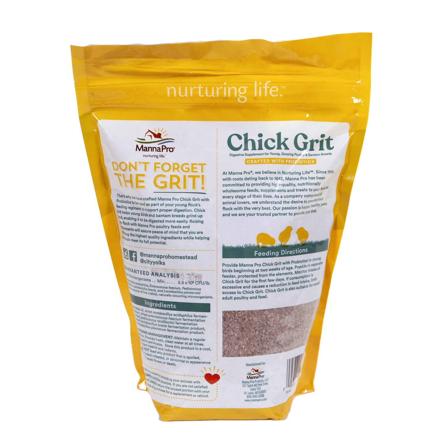 Chick Grit with Probiotics, Digestive Supplement for Young Poultry, 5 Lbs