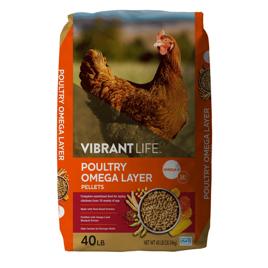 Poultry Omega Layer Pellets 40 Lb Bag (4 Bag)