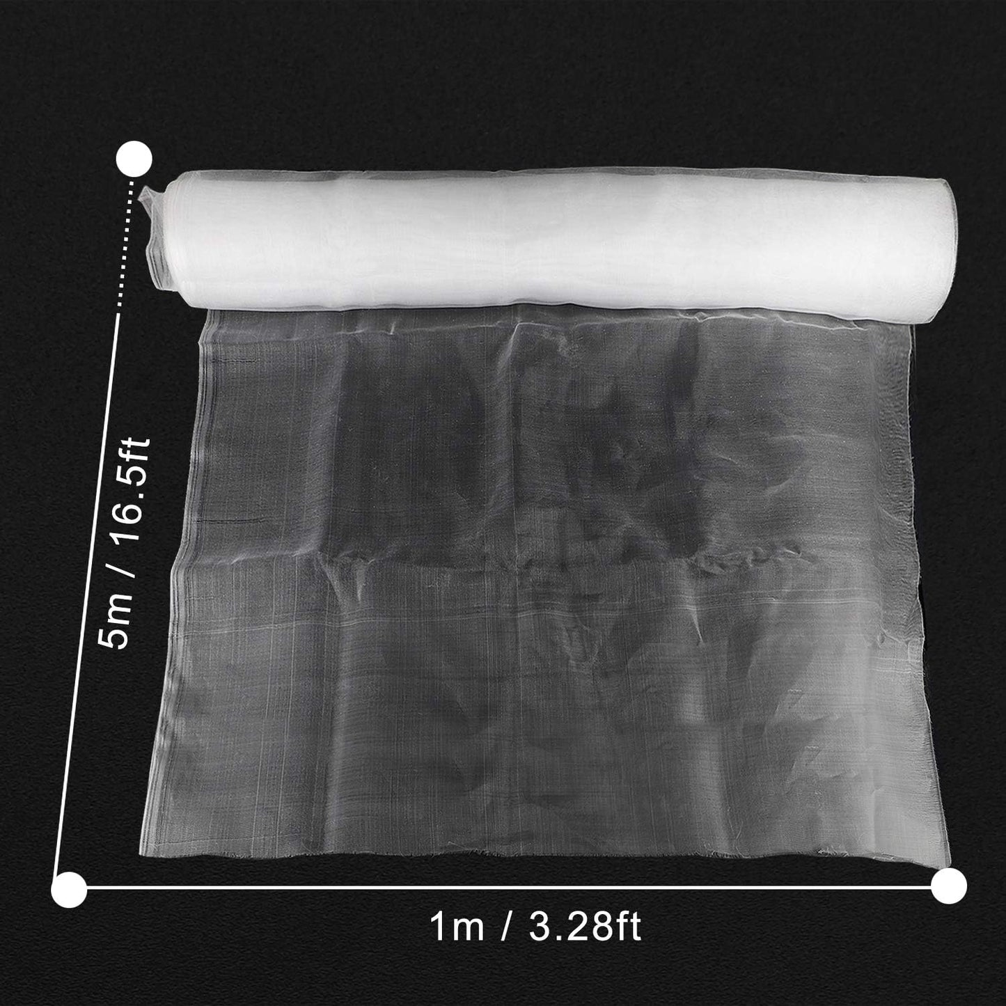 Insect Netting for Trees Cicadas, 3X16 Ft Mosquito Bug Insect Bird Net Barrier Screen, Garden White Mesh Netting for Protect Plant Fruits Flower Vegetable Raised Garden Beds
