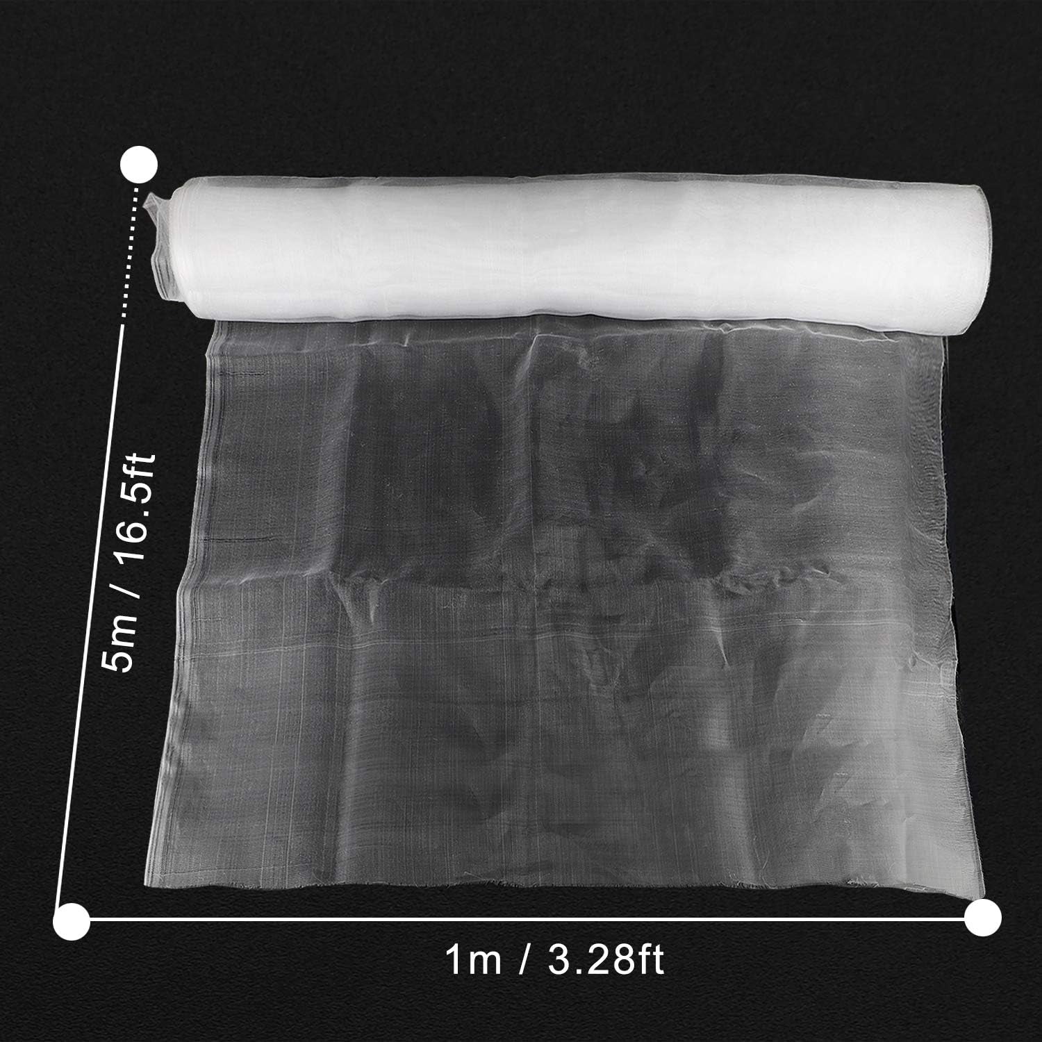 Insect Netting for Trees Cicadas, 3X16 Ft Mosquito Bug Insect Bird Net Barrier Screen, Garden White Mesh Netting for Protect Plant Fruits Flower Vegetable Raised Garden Beds