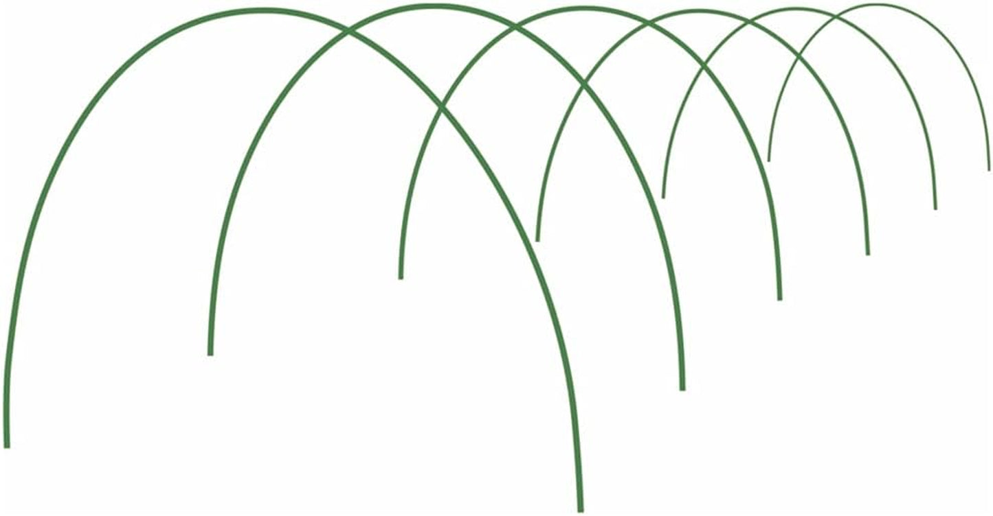 Greenhouse Hoops - Eco-Friendly Fiberglass Garden Hoops & Netting - 6 Pack - 5.9Ft - One Piece Design