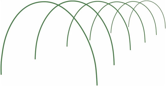 Greenhouse Hoops - Eco-Friendly Fiberglass Garden Hoops & Netting - 6 Pack - 5.9Ft - One Piece Design