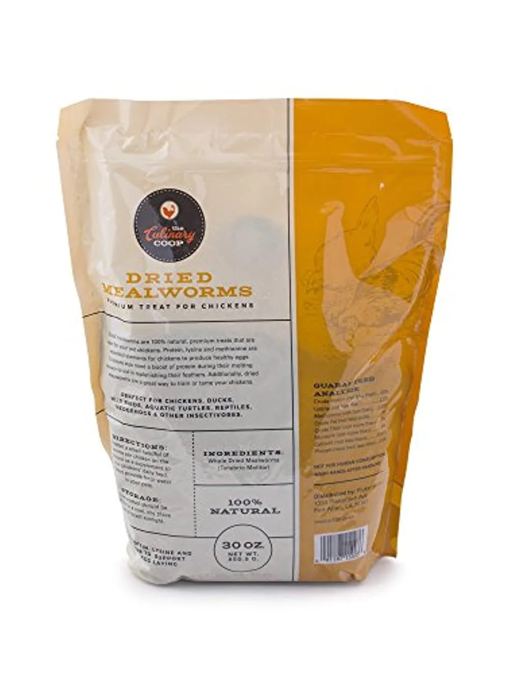 Culinary Coop Dried Mealworm Treats for Chickens, 30 Oz