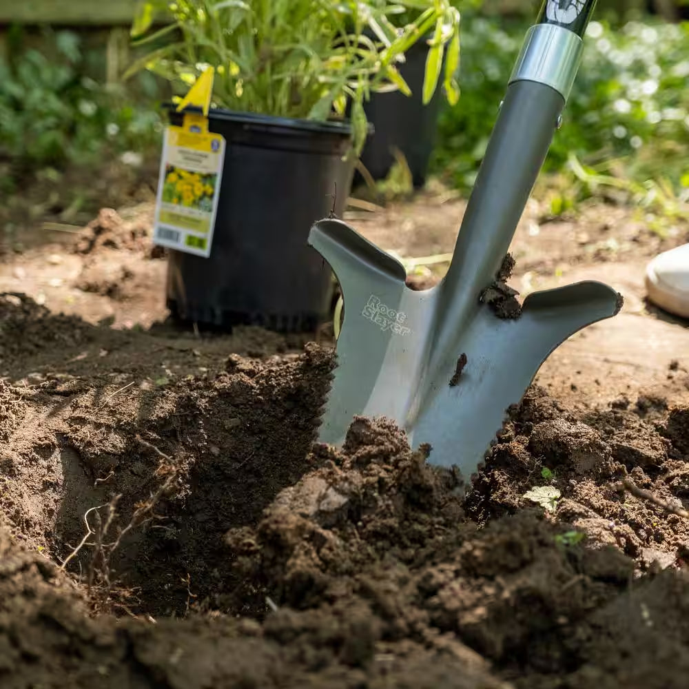 44 In., 34.75 In. Handle Root Slayer Carbon Steel Perennial Shovel