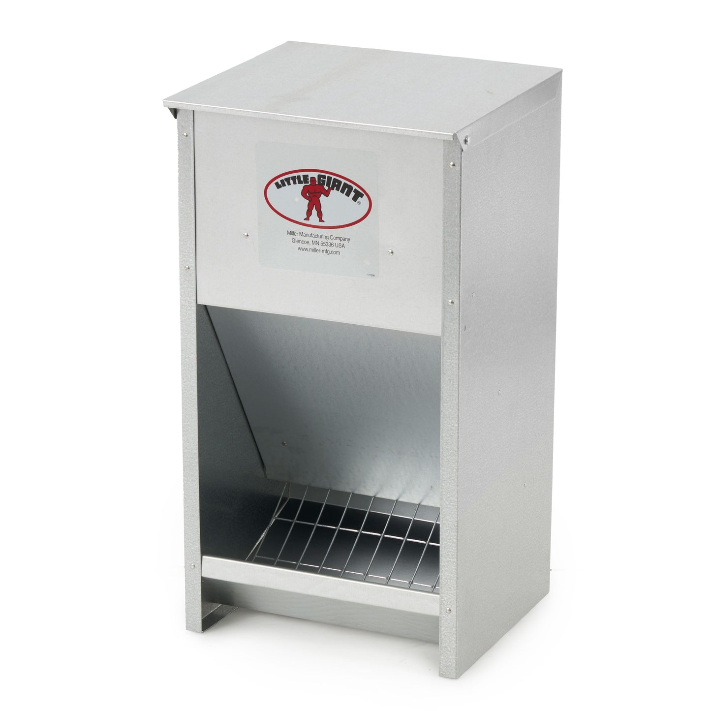 25 Lb Large High Capacity Galvanized Steel Poultry Feeder