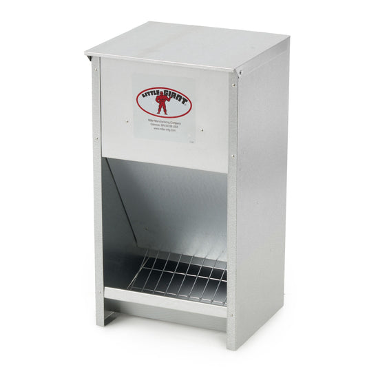25 Lb Large High Capacity Galvanized Steel Poultry Feeder