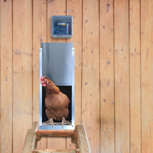 Automatic Chicken Coop Door - Electronic Automated Opener Panel for Chickens, Sliding Door with Light Sensor