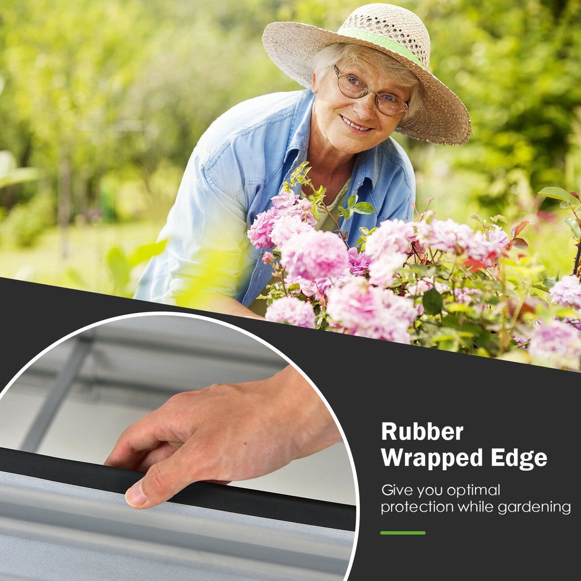 8X4X2Ft Galvanized Raised Garden Beds Large Metal Garden Beds Galvanized Steel Planter Boxes Outdoor for Vegetables Flowers Herbs