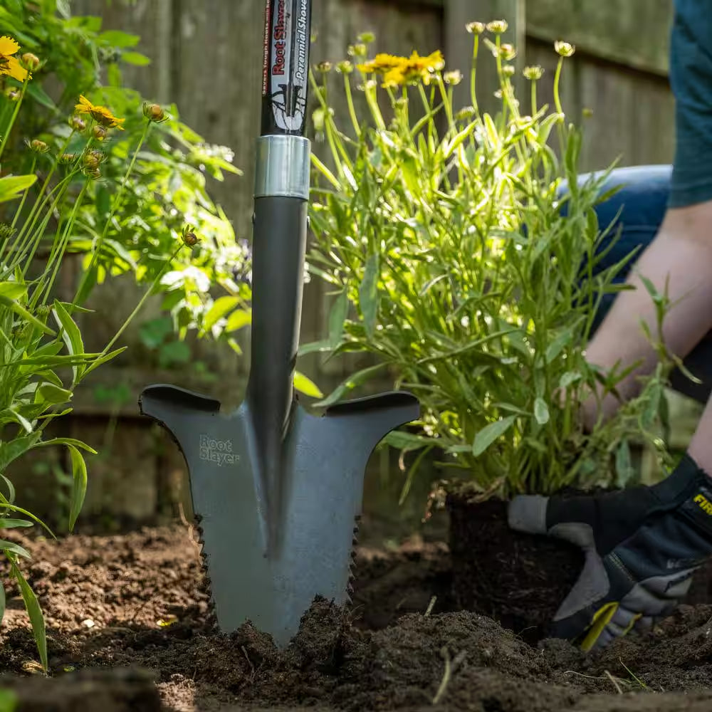 44 In., 34.75 In. Handle Root Slayer Carbon Steel Perennial Shovel