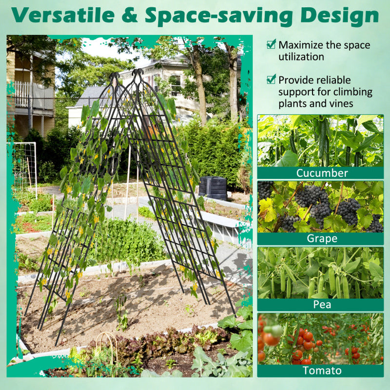 2/4 Pack 71 X 20 Inch Metal Garden Trellis for Climbing Plants