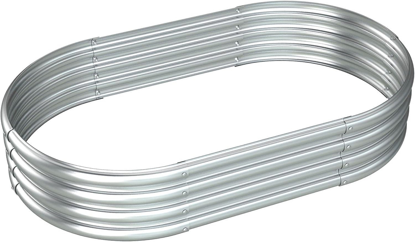 YIROCK UUKING Galvanized Raised Garden Boxes for Vegetables, Planter Raised Beds for Growing Fresh Veggies, Flowers, Herbs, and Succulents, 5X3X1Ft