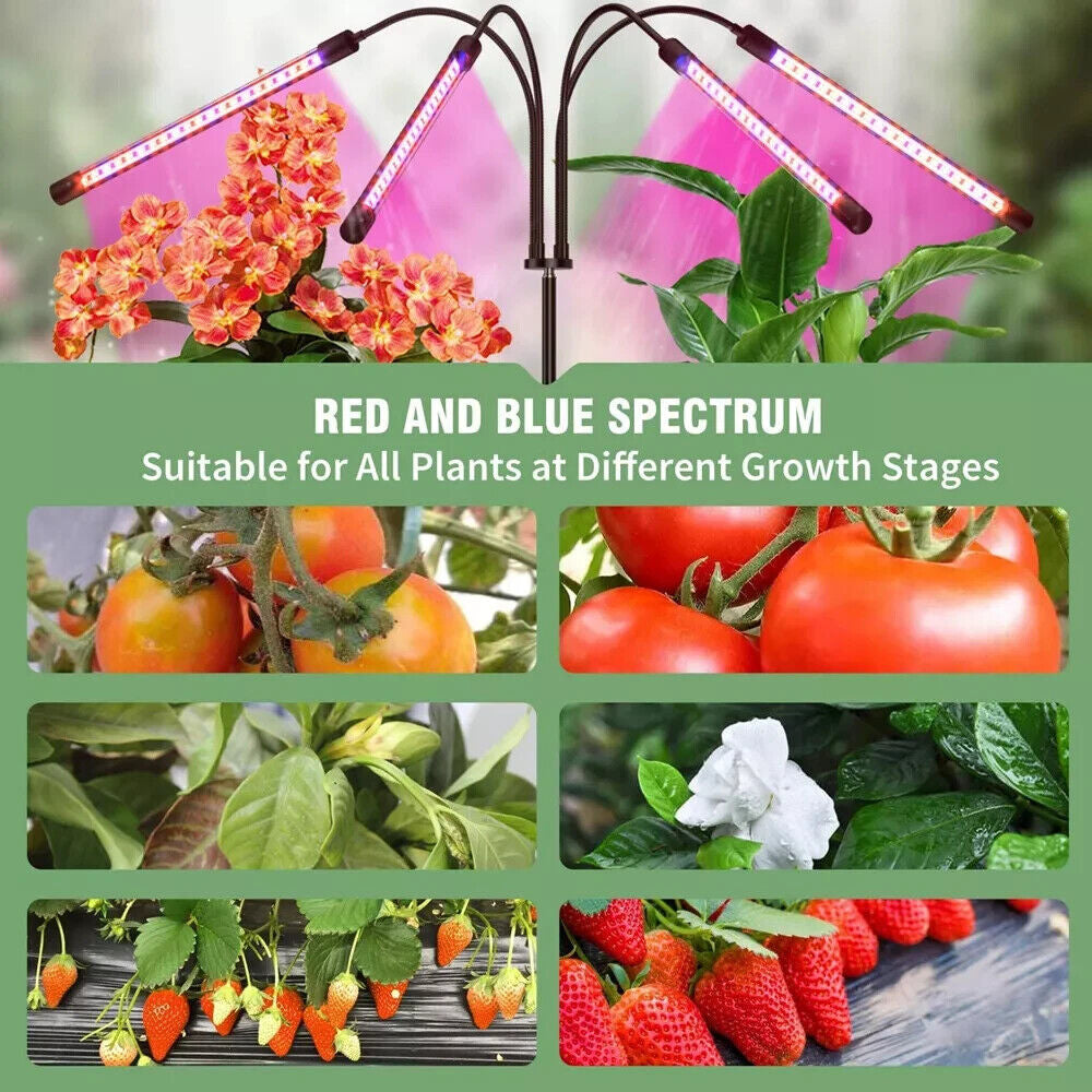 Remote Control 4 Heads LED Grow Light Plant Growing Lamp Light for Indoor Plants