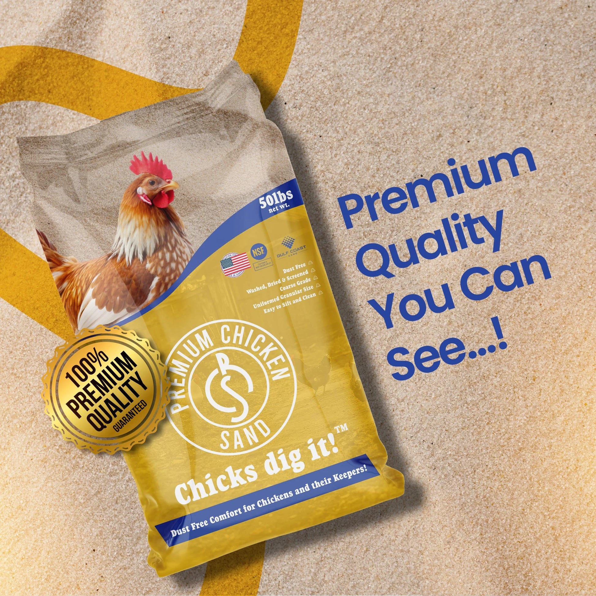 , Odor Eliminating Bedding for Chicken Coops, 50 Lb Bag