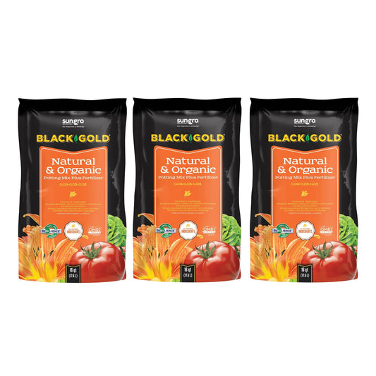 1302040 16-Quart All Organic Potting Soil Fhlkfoo, 16 Quart Bag, 3 Bags