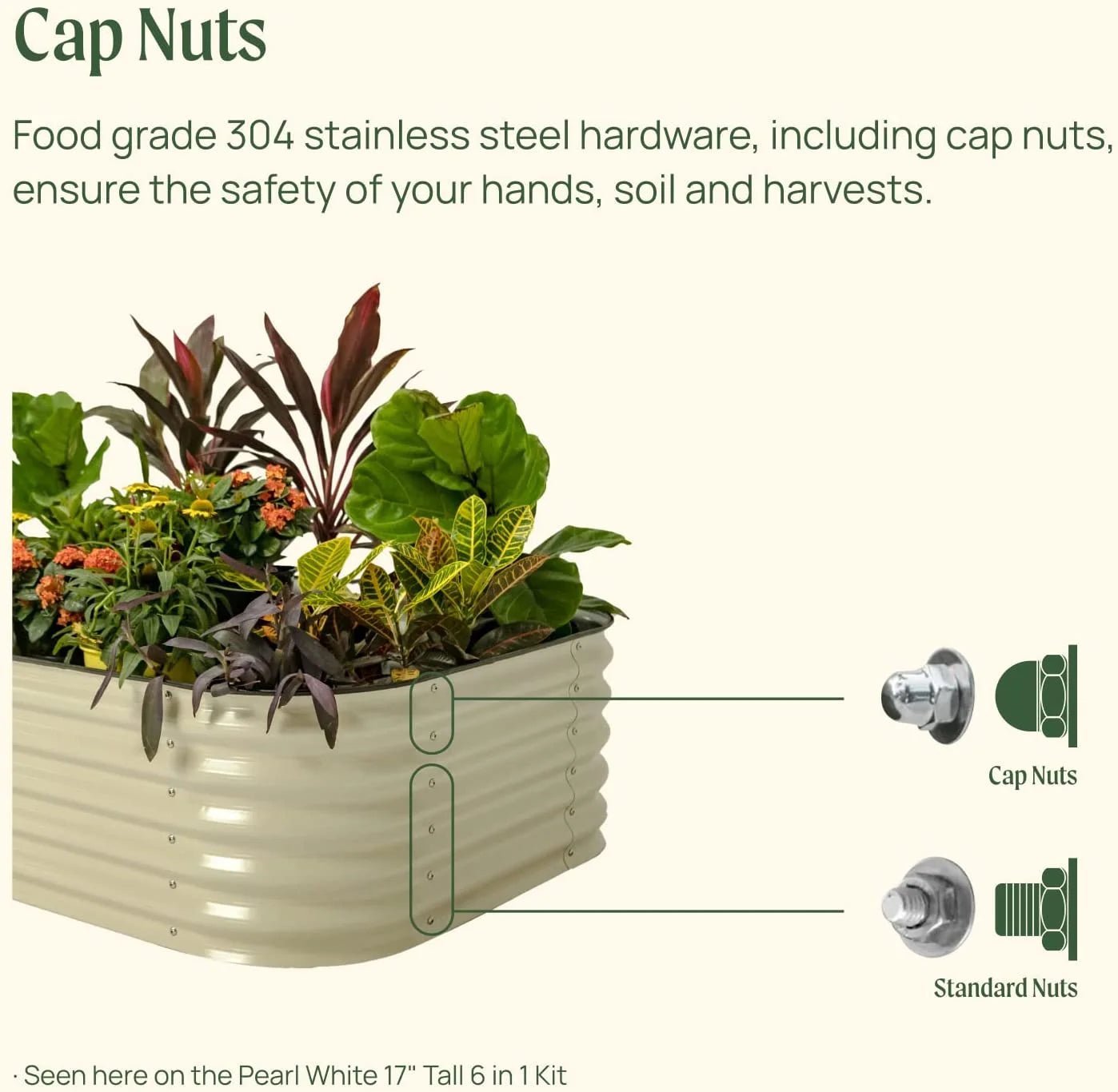 17" Tall 9 in 1 Raised Gardening Bed 8Ftx2Ft Metal Outdoor Planter Modern Gray
