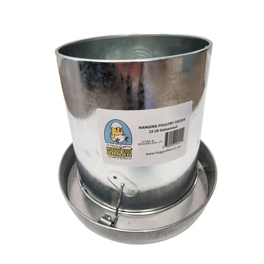 Products Ruggegg 15 Pound Hanging Galvanized Poultry Feeder